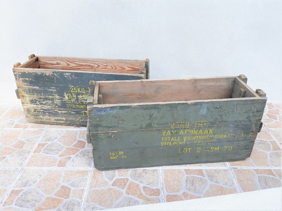 Petite caisse militaire en bois, années 1950 - 1960