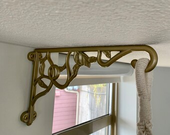 Gold Wall-Mounted Plant Hanging / Shelf Bracket
