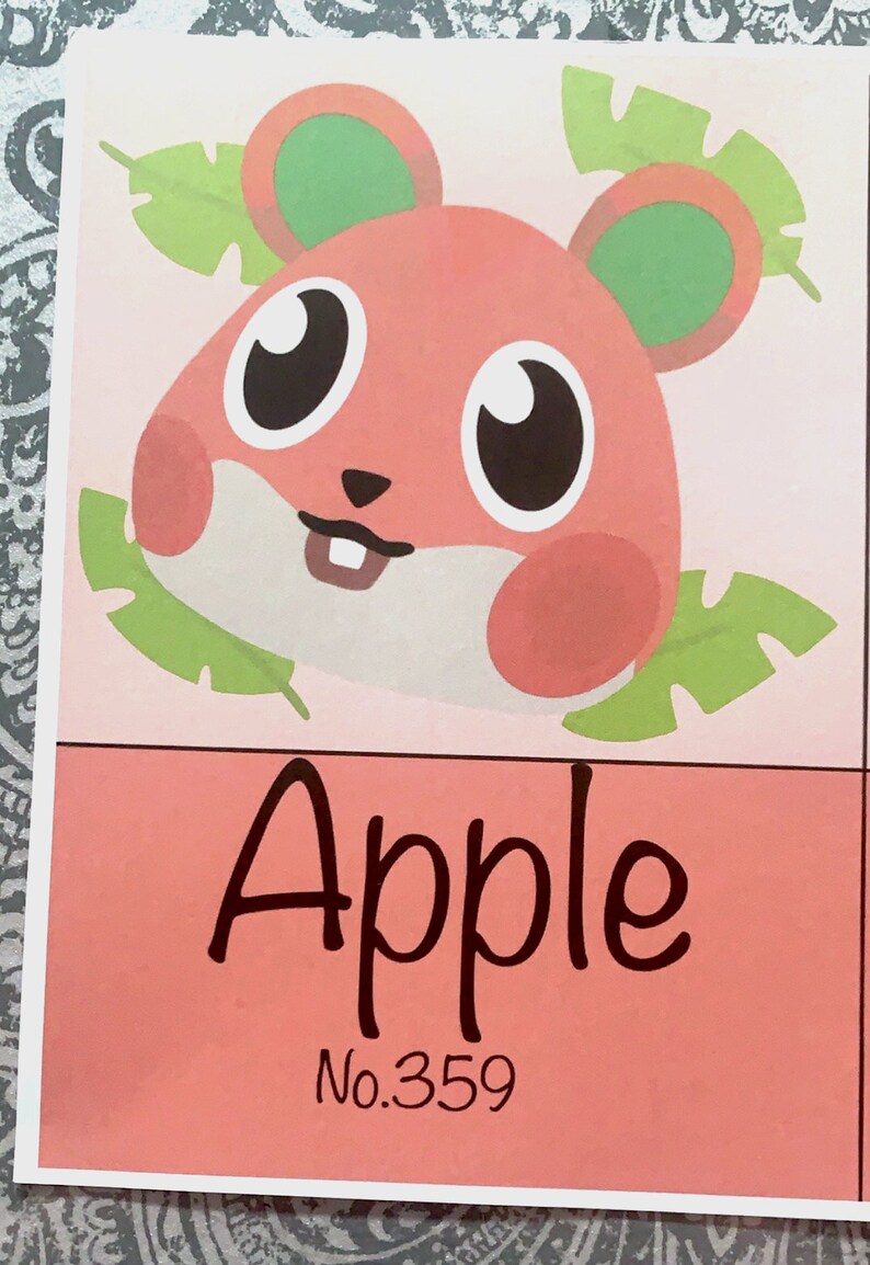 Animal Crossing Apple Character Print Etsy