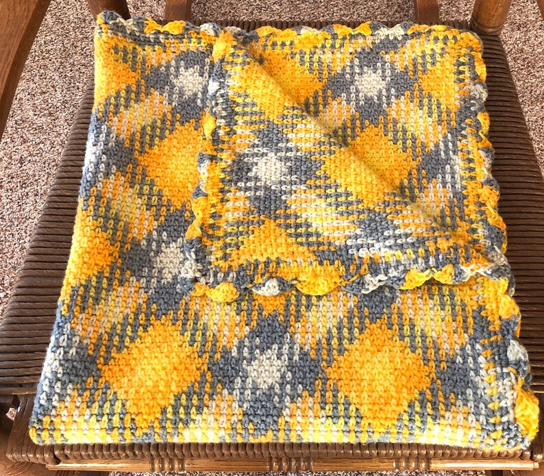 Crochet Planned Color Pooling Baby Blanket /Baby Afghan ...
