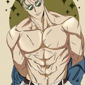 Sexy Kento Nanami Jujutsu Kaisen manga anime arte