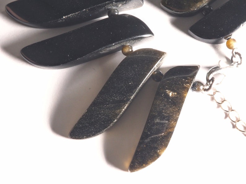 Golden Obsidian beaded necklace