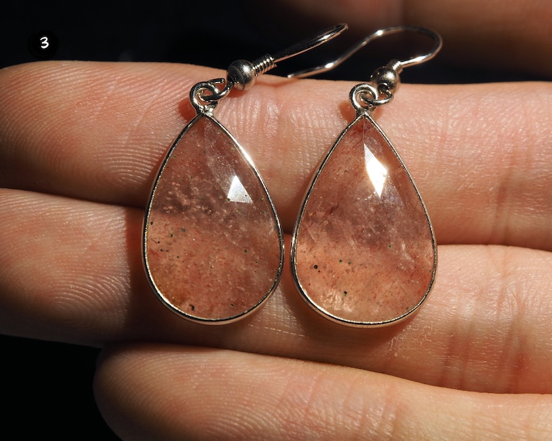 Strawberry Quartz Cherry Quartz Earrings