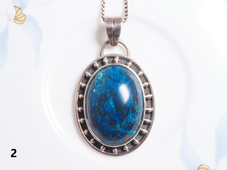Shattuckite Azurite Pendant