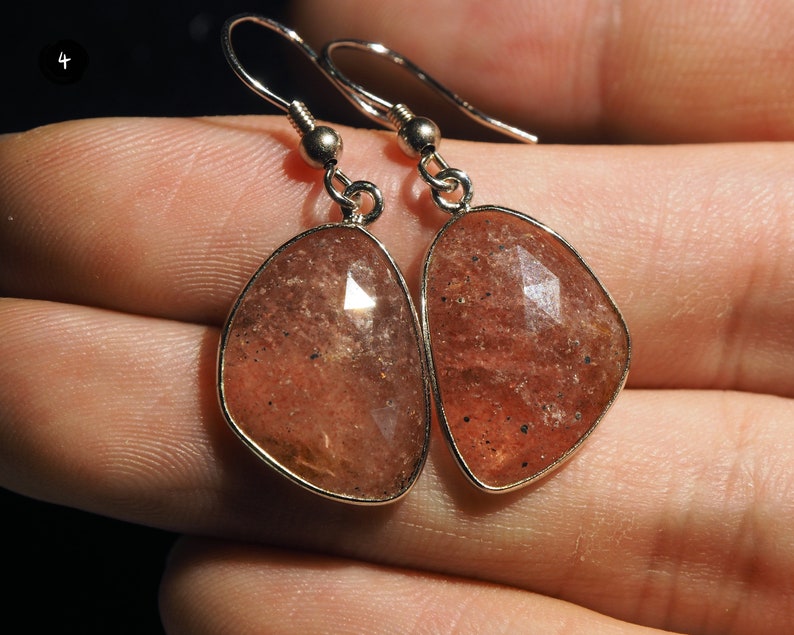 Strawberry Quartz Cherry Quartz Earrings