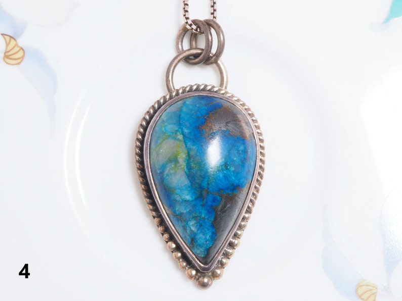 Shattuckite Azurite Pendant