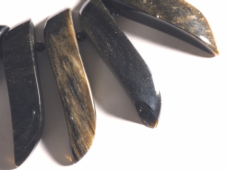 Golden Obsidian beaded necklace