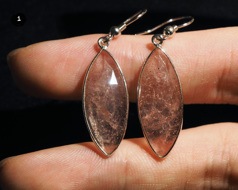 Strawberry Quartz Cherry Quartz Earrings