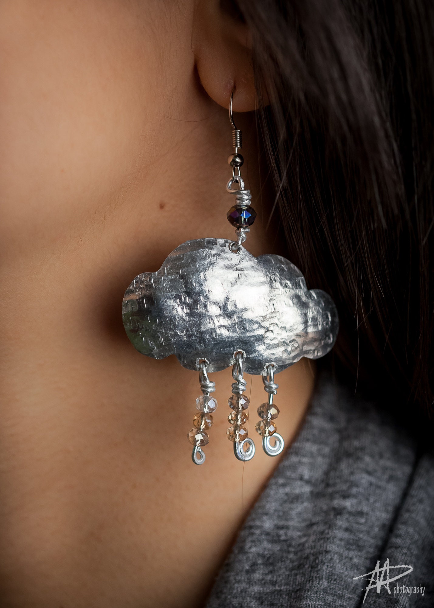 Cloud rain earrings Clearance