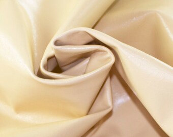 Beige Lambskin Leather: Soft Nappa Hide for Crafts (29x25 inches)