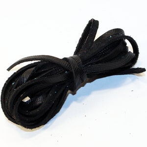 2m leather cord,Leather lace, black leather lace, 6.5 feets lace, leather craft supplies, handmade supplies, black leather cord.
