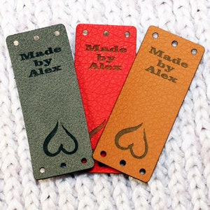 Faux Leather Tags: Vegan Clothing Labels for Handmade Items