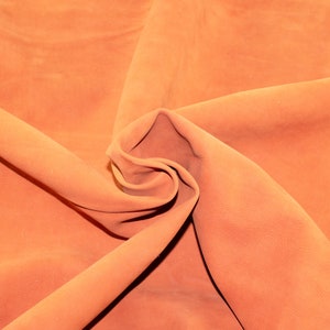 Brown sheep leather, nappa hide, brown lambskin, ~1mm, lamb hide, leather for crafts.