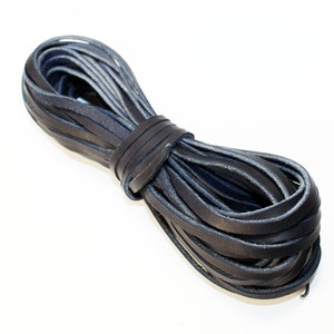 11m leather cord,Leather lace, dark blue leather lace, 36 feets lace, leather craft supplies, handmade supplies, dark blue leather cord.