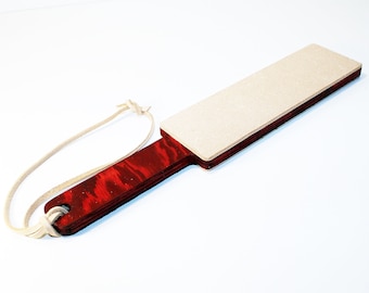 Red Knife Strop Board,double sided, for kitchen, chef knives, finishing tools, hunting tools.