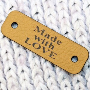 Faux Leather Tags: Vegan Clothing Labels, Handmade Item Embellishments