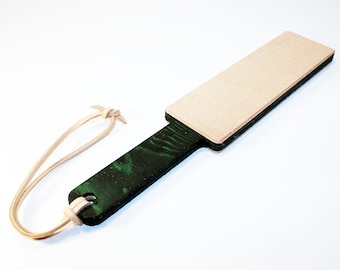 Green Knife Strop Board,double sided, for kitchen, chef knives, finishing tools, hunting tools.