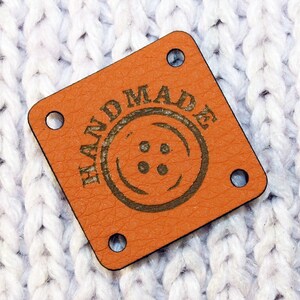 Faux leather tags for handmade items, vegan friendly leather, faux leather tags, labels for handmade items, leather labels, clothing tags.