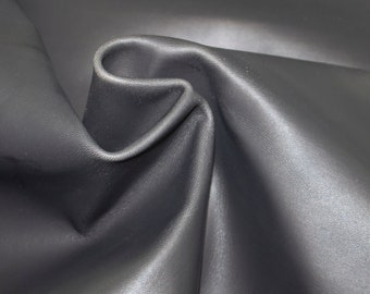 Black Lambskin Nappa Leather Hide: 29x21 Italian Sheep Leather