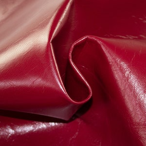 Red sheep leather, nappa hide, red lambskin, ~1mm, lamb hide, leather for crafts.