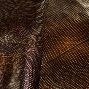 Brown Snake Texture Lambskin Leather: Nappa Hide for Crafts