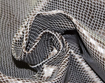 Gray Snake Texture Lambskin Leather: Nappa Hide for Crafts (28x24 in)