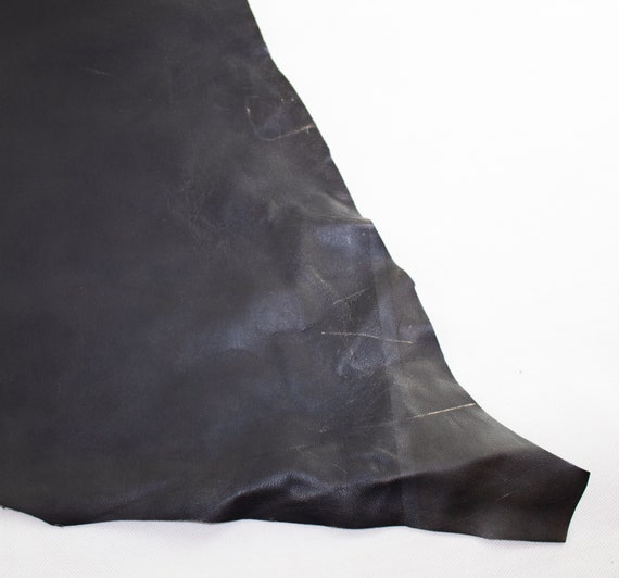 Falda Drapeada En Piel Napa De Cordero Negro