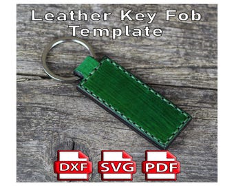 Leather Key Fob Template: DIY Keychain Pattern (PDF, SVG)