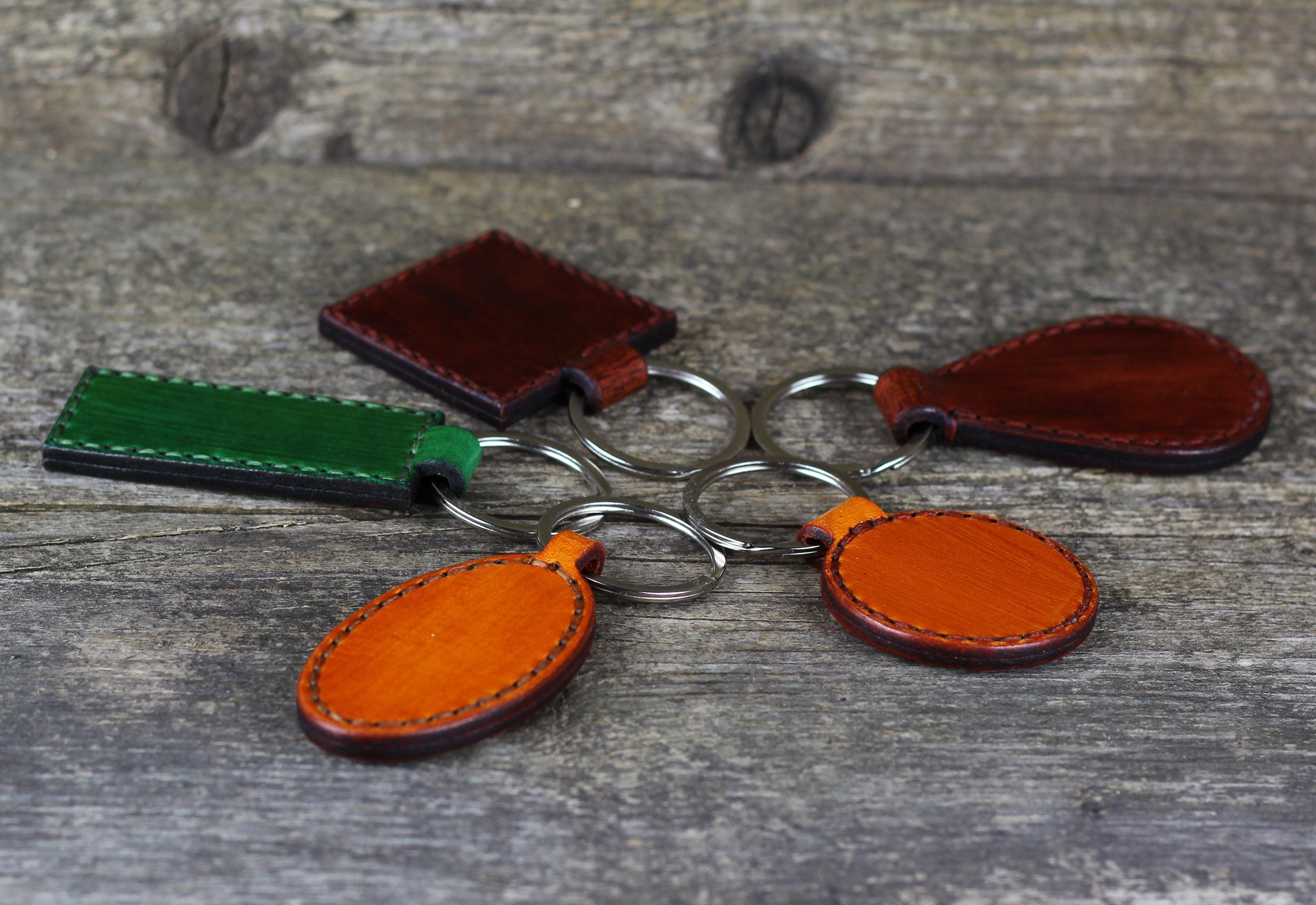 Leather Key Fob Template – 5 Set DIY Keychain Pattern (PDF, SVG) - Etsy