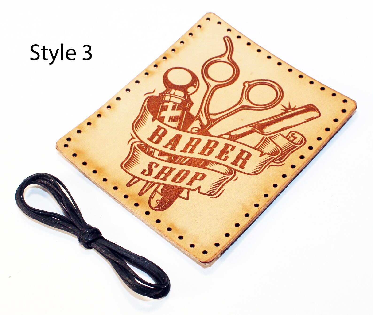 Leather Patch Barber Gift Design Etsy