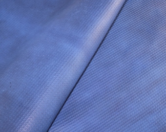 Blue Lambskin Leather Hide: Nappa Leather for Crafts (73x68cm)