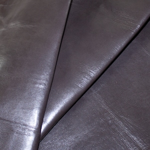 Black Nappa Lambskin Leather Hide: Italian Sheep Leather for Crafts (30x26 inches)