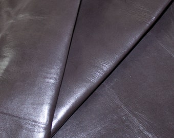 Black Nappa Lambskin Leather Hide: Italian Sheep Leather for Crafts (30x26 inches)