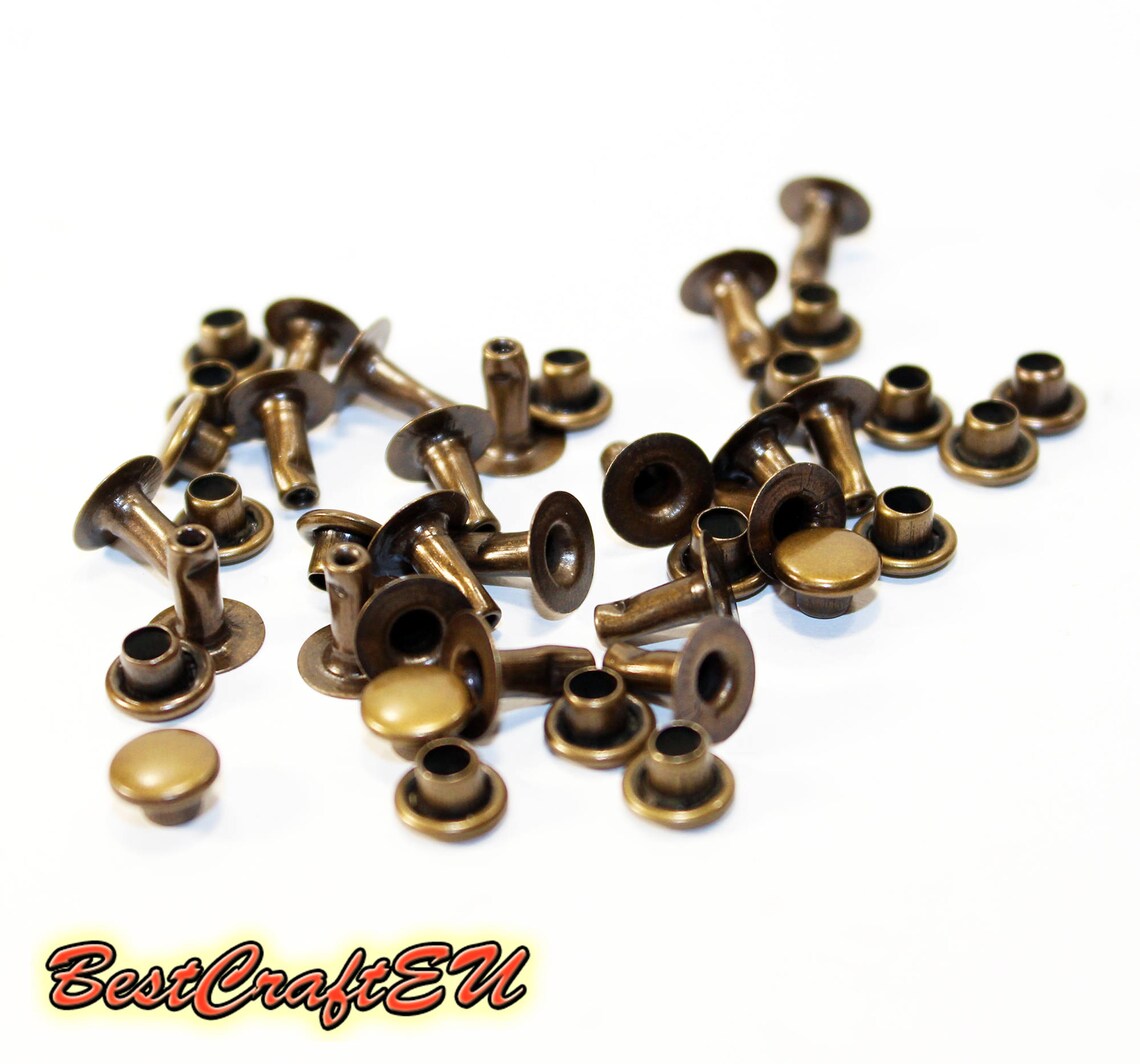 20psc tubular rivets bronze rivets rivets for crafts 7mm Etsy