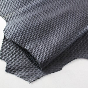 Black Lambskin Nappa Leather Hide: Italian Leather for Crafts (75x69cm)