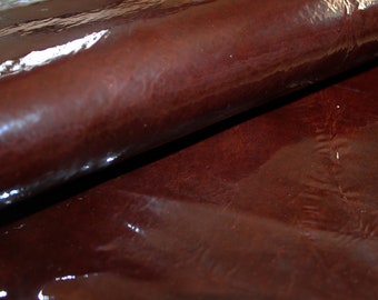 Dark Brown Nappa Lambskin Leather: Soft Italian Hide (20x22 inches)