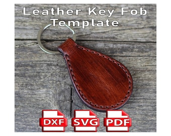 DIY Leather Key Fob Template: Keychain Pattern (PDF, SVG)