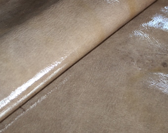 Light Brown Lambskin Leather: Soft Nappa Hide (62x70cm)