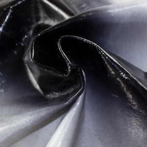 Ombre Lambskin Leather: Black to White Nappa Hide, Italy (23x17 in)