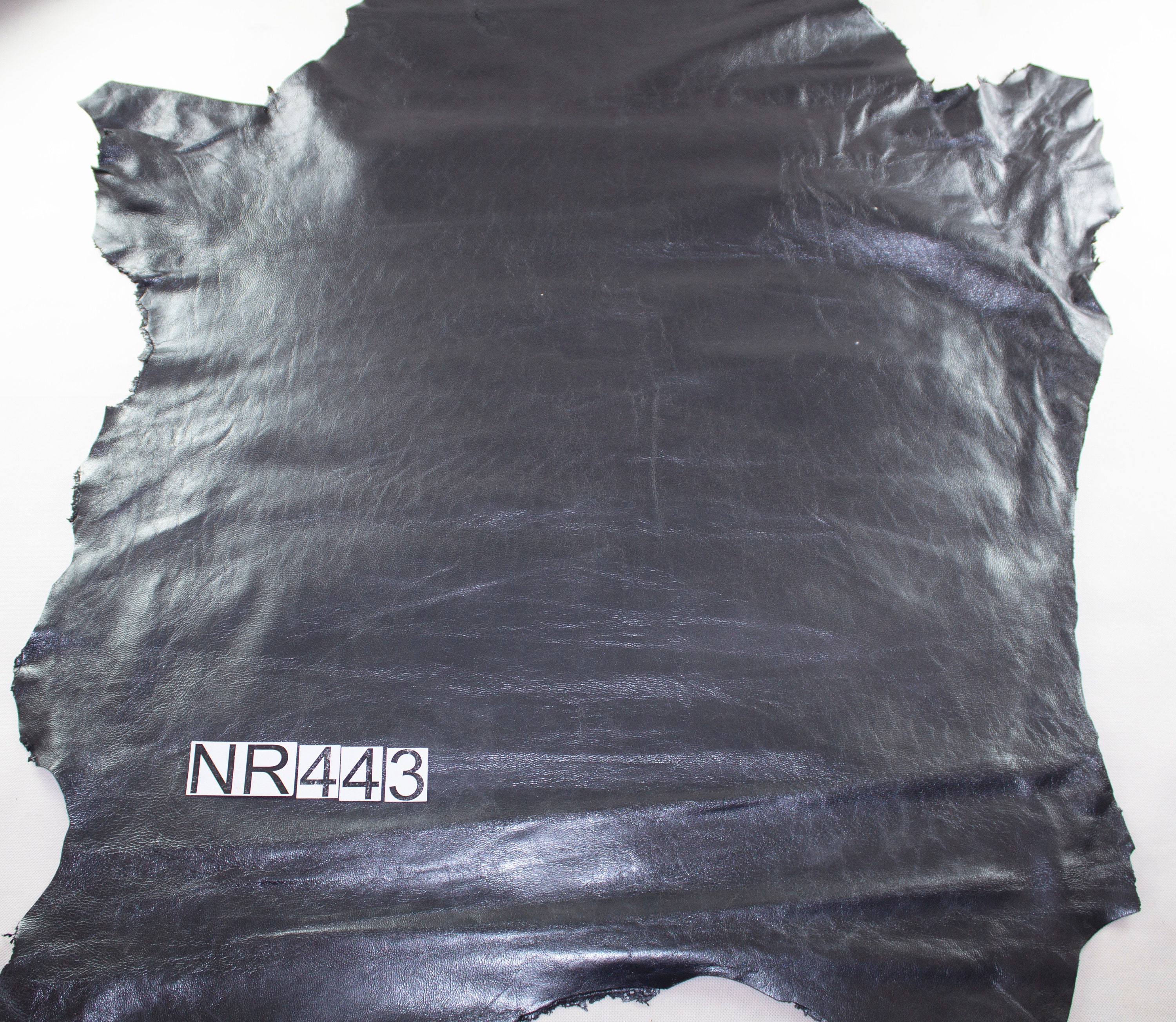 Black Nappa Lambskin Leather Hide: Soft Italian Leather for Crafts