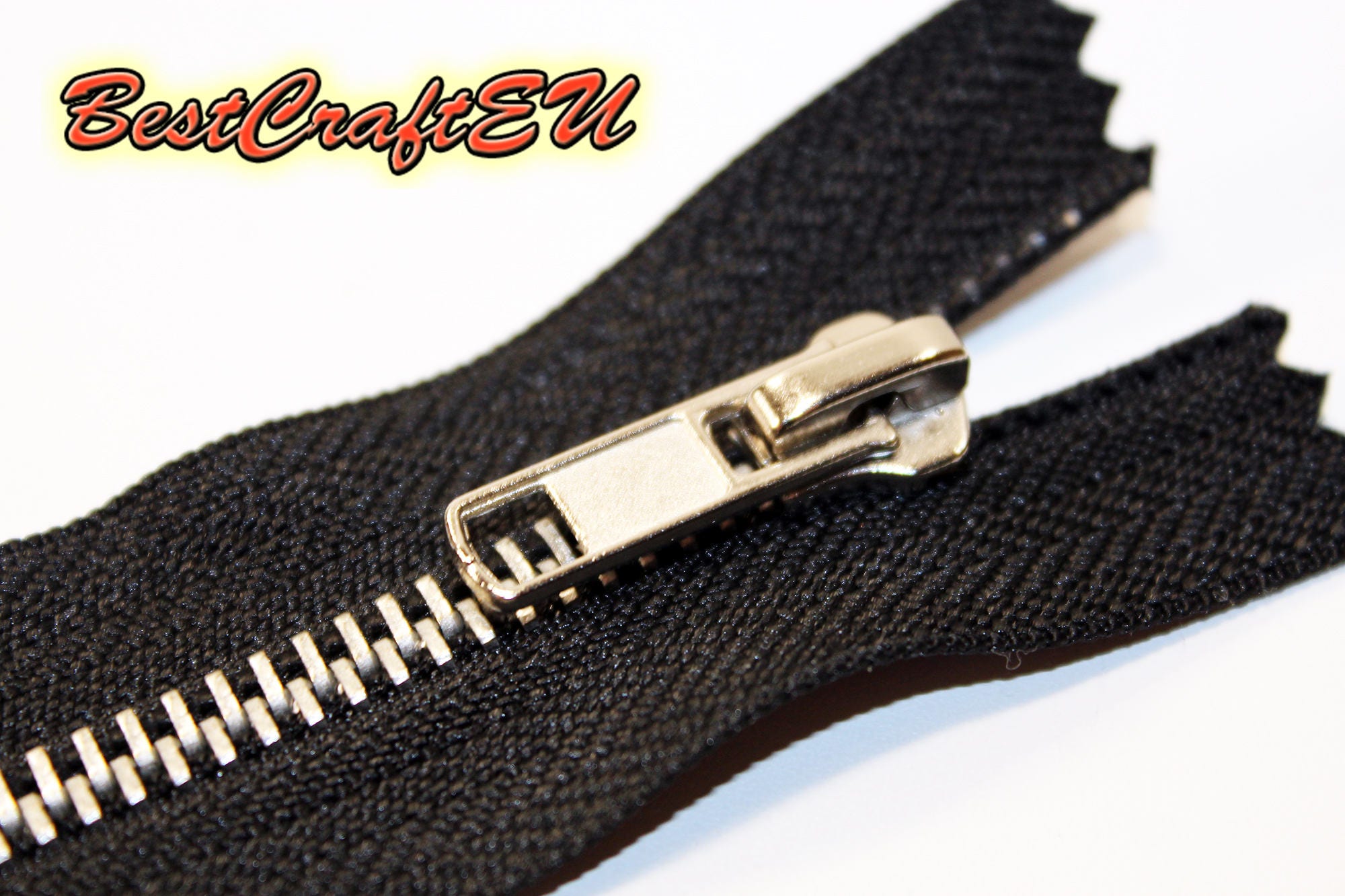 Black metal zipper. 18cm closed end zipper. Zipper for bags Etsy 日本