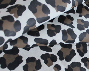 Leopard Print Lambskin Leather: Soft Nappa Hide (22x26 inches)