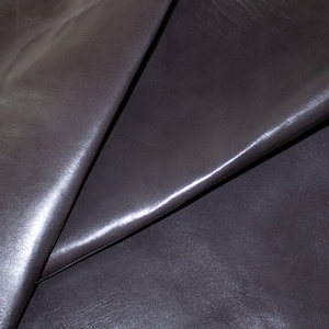 Black Lambskin Nappa Leather Hide: 31x25 Italian Leather for Crafts
