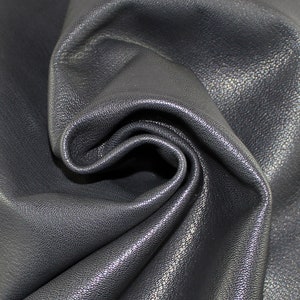 Black Lambskin Nappa Leather Hide: Soft Italian Leather for Crafts