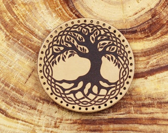 Tree of Life - leather patch, Celtic symbol, Viking accessories, leather accessories, Celtic sew, great gift.