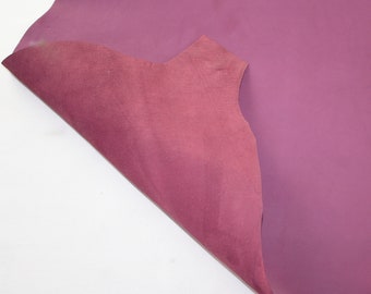 Burgundy Lambskin Leather: Soft Nappa Hide for Crafts (22x20 inches)