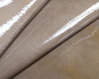 Beige Lambskin Leather: Soft Nappa Hide for Crafts (26x28 inches)