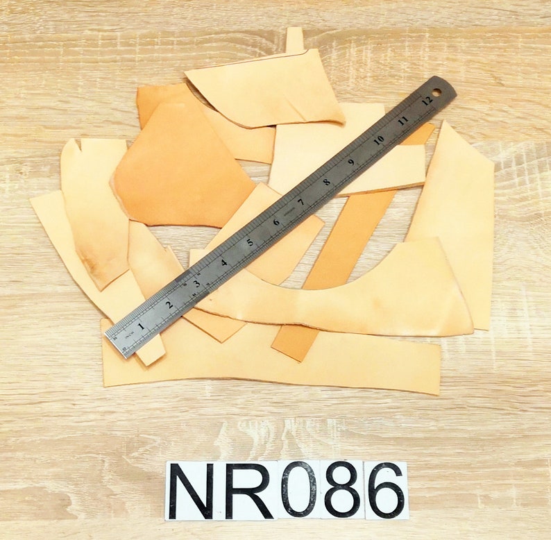 culf leather scraps Vegetable tanned leather scraps Leather scraps leathercraft supplies 120g -NR086