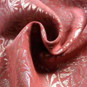 Red sheep leather, nappa hide, red lambskin, ~1mm, lamb hide, leather for crafts.