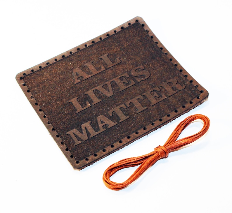 All lives matter leather patch,Black History leather patch.